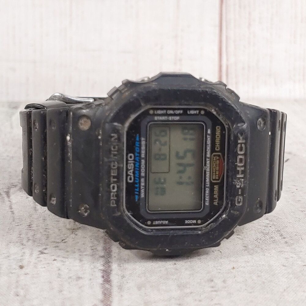 CASIO G-SHOCK DW-5600E Black Digital Watch 200M Water Resist EL Backlight Japan